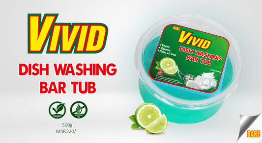 Vivid Dish Washing Bar Tub 500g