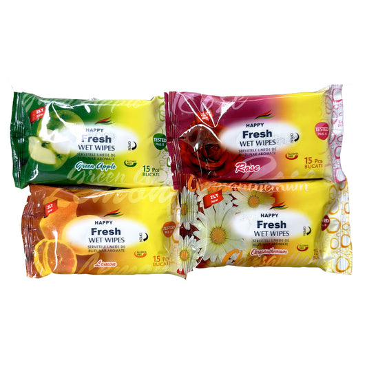 Wet Tissues Pocket Size 15pc