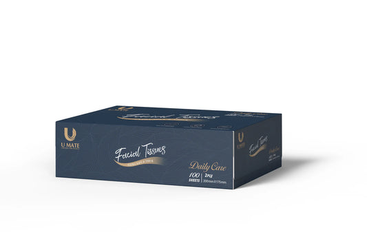 Facial tissue box 180 sheets  2ply U MATE