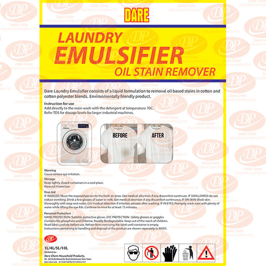 Emulsifier Laundry Oil Hard Stain Remover