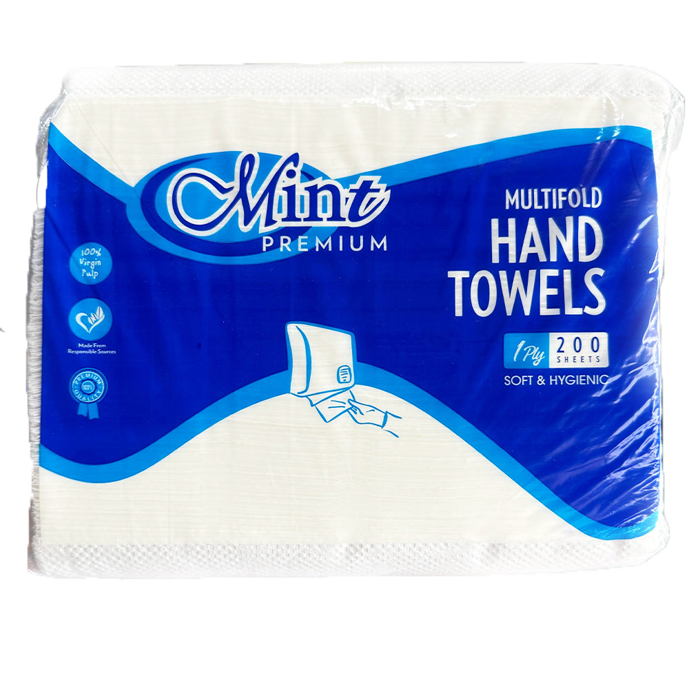 Multi Fold Hand Towels Mint