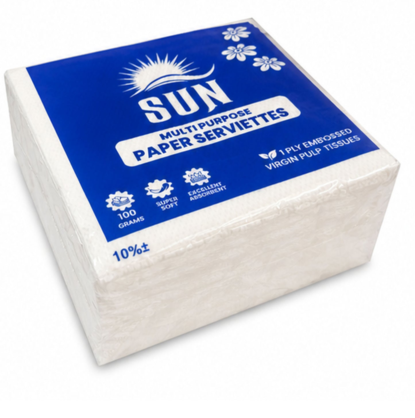 Paper Serviettes Sun 1ply Embossed