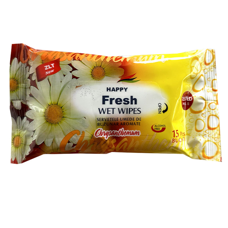 Wet Tissues Pocket Size 15pc