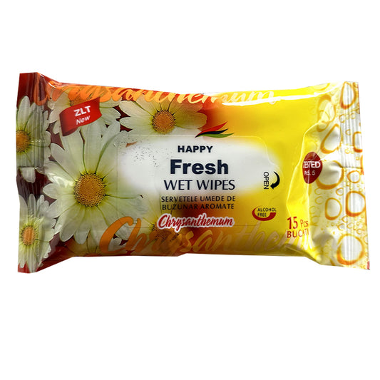 Wet Tissues Pocket Size 15pc